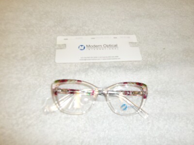 Modern Optical Blooms Crystal Rose 3 54{}17-140 Eyeglass Frames