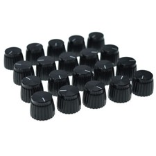 20x Guitar AMP Amplifier Knobs Black w/ Black Cap Push-on fit Marshall Amplifier