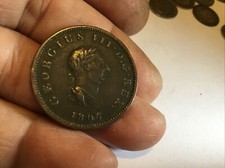 English George 111 Half Penny Coin 1806