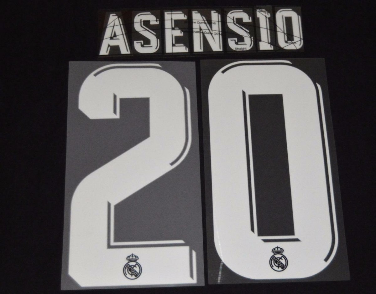 Official Real Madrid Asensio 20 2017/18 Football Name/Number Set