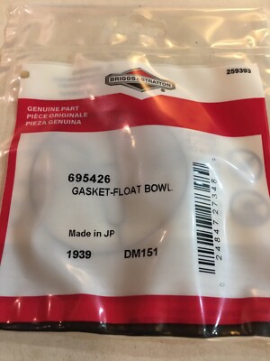 New Genuine OEM Briggs & Stratton 695426 Float Bowl Gasket             X139