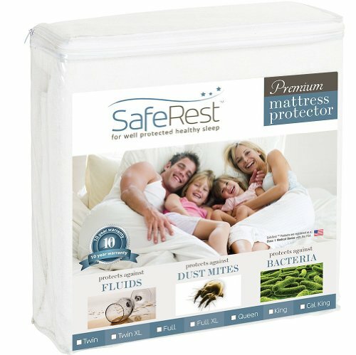 MATTRESS PROTECTOR Hypoallergenic Waterproof Vinyl Free Queen Size By SAFEREST-image