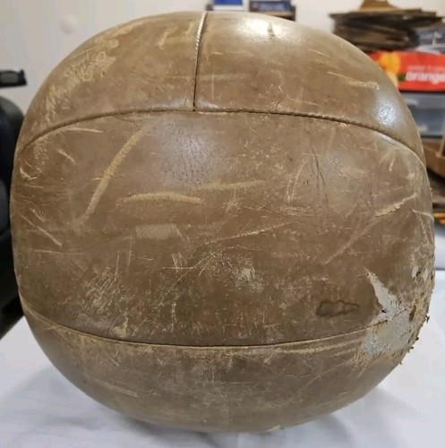 ¿Vintage/antiguo? Balón medicinal Goldsmith de cuero para gimnasio de boxeo - Imagen 4 de 12