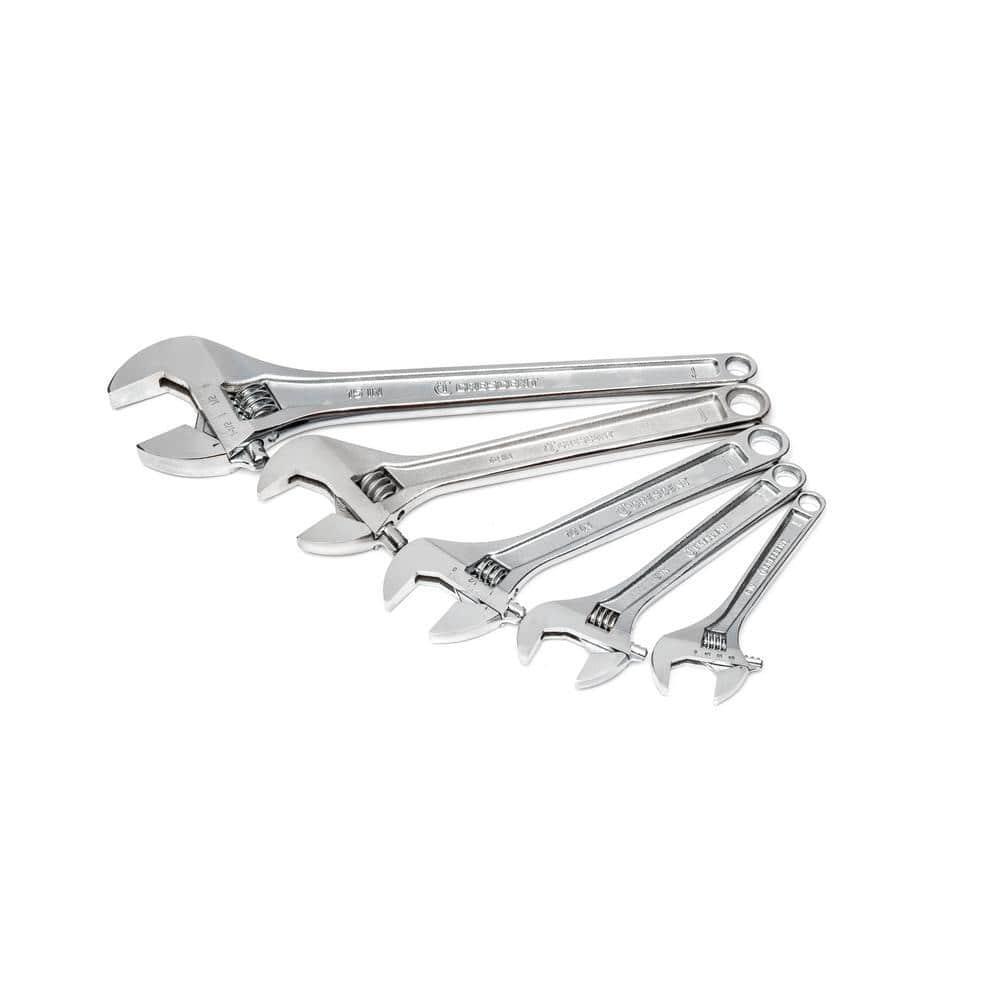 Crescent Wrench Set 5Piece+Hex Jaw Alloy Steel Chrome eBay