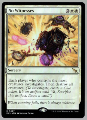 mtg murders at karlov manor most expensive cards No Witnesses 0027 Rare Foil Murders at Karlov Manor MTG Near Mint