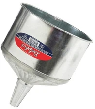 S & K P Delphos # 590 8 Quart Galvanized Steel Farm Auto Truck Heavy Duty Funnel