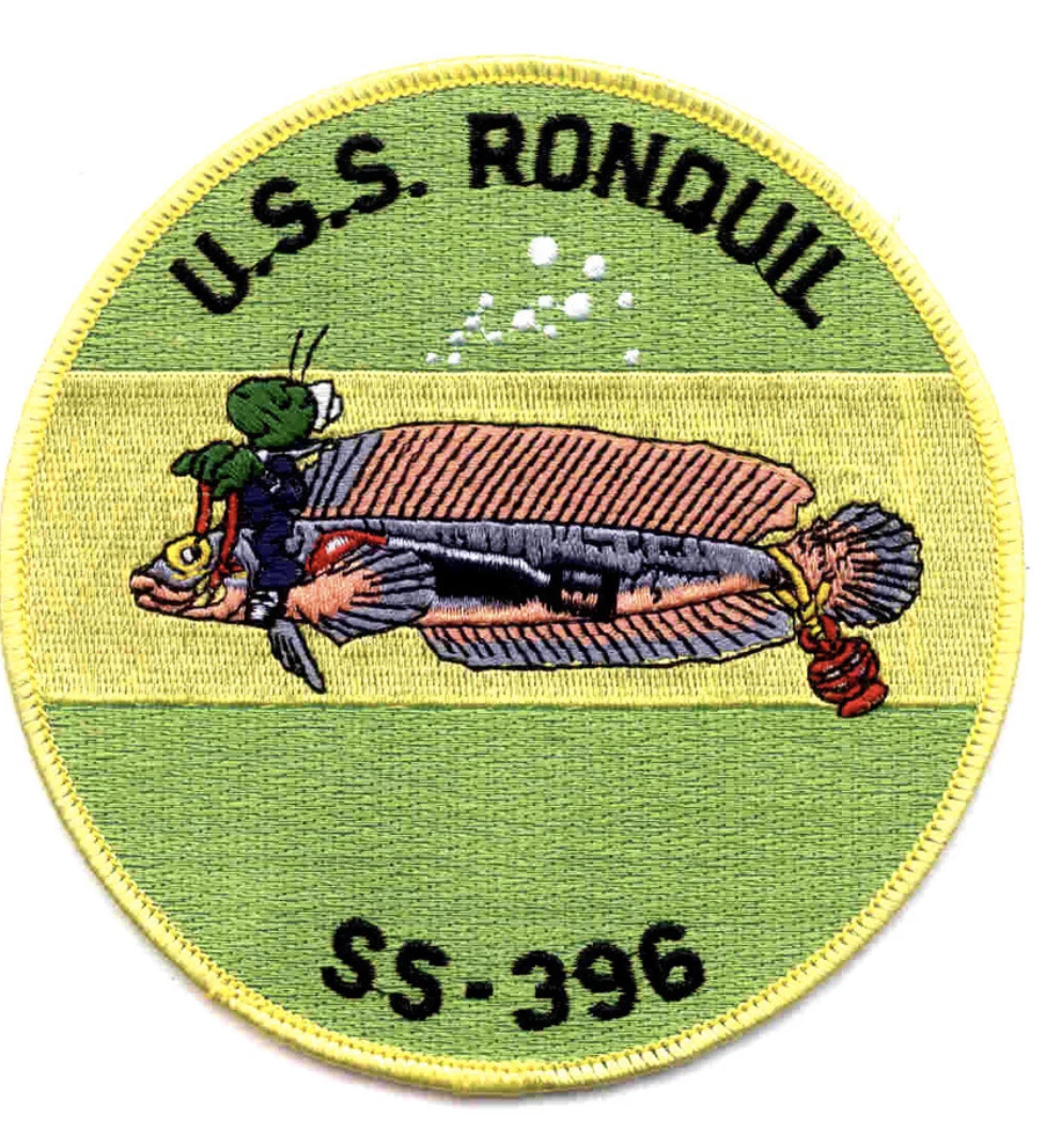 5" NAVY USS RONQUIL SS-396 EMBROIDERED PATCH