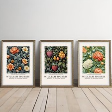 SET William Morris Cotton Prints Poster Art Vintage Classic Wall Art Gift A4