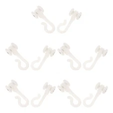 10 Pcs Mosquito Net Hook Pulley Curtain Track Hooks Canopy Gliders for Tracks