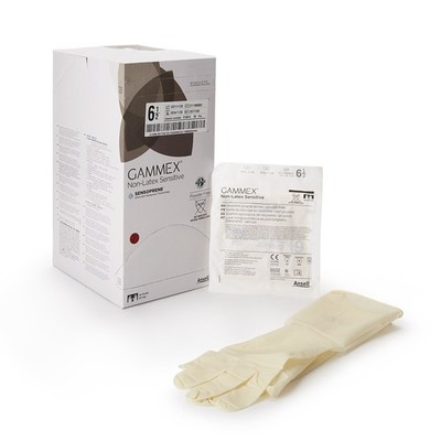 Gammex  Non-Latex Sensitive Polychloroprene Surgical Glove, Size 6.5, Cream