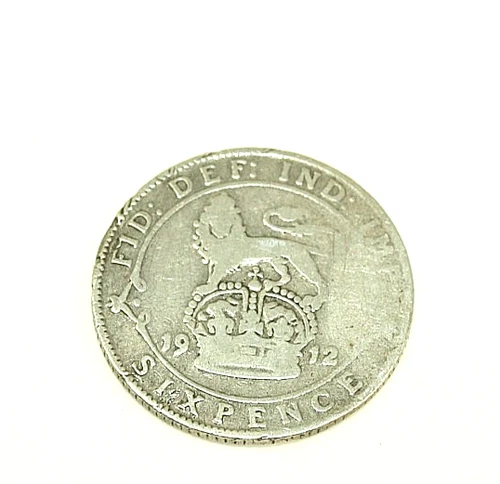 1912 George V Sixpence — photo from the most recent tracked eBay sale