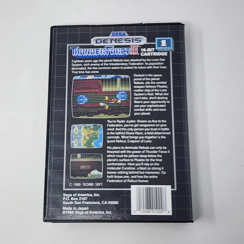 Thunder Force II (Sega Genesis) CIB Complete in Excellent Condition w/Poster - Image 3 of 4
