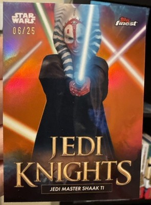 2025 Topps Star Wars Smugglers Outpost Finest Shaak Ti Jedi Knights Orange /25