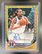 2025-26 Bowman #BCA-AS Alex Sarr Auto Chrome Gold Geometric Refractor 50/50