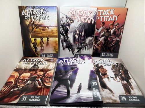 Attack on Titan Volumes 29 - 34 Paperback Hajime Isayama Kodansha Comics - Foto 5 di 5