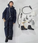 J-592 VINTAGE 1960/70'S HASBRO 12" GI JOE BRUNETTE FLOCKED HAIR ACTION FIGURE