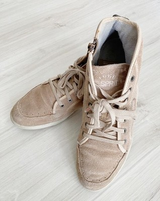 Damen Wildleder Knöchelschuhe, Sneaker mit  RV  ESPRIT SAN FRANCISCO Gr.41 beige