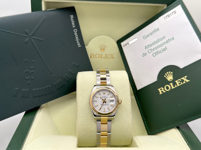 Rolex Datejust Watch Box 18k Yellow Gold SS White Polished New Rolex Datejust 41 126333 18K Gold Steel Fluted White  main image 4