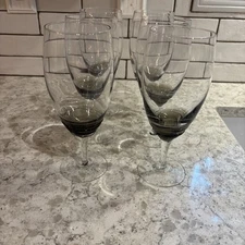 Set Of 6 MIKASA SWIRL SMOKE ICED TEA GLASS - 8 3/4" x 3 1/4"     0108C