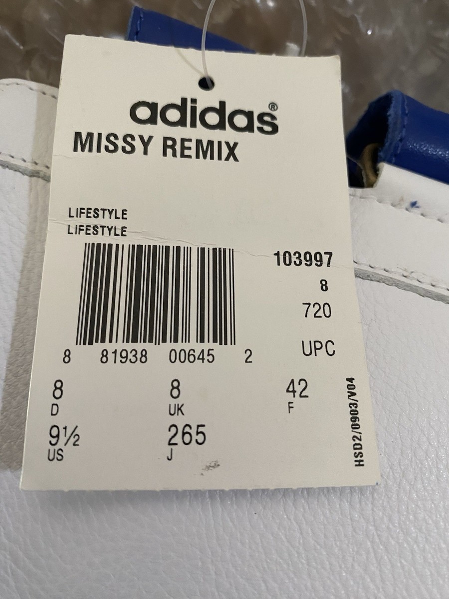 Y2K Adidas Missy Elliott Remix White/Blue Leather Boxing