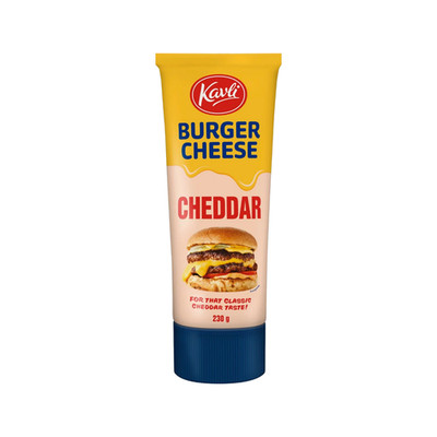 Kavli Burger Käse Cheddar 230g Schwedischer Tube Käse Burger Topping Aufstrich