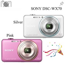 SONY Cyber-shot DSC-WX70 Digital Camera 16.2MP 5x Optical zoom Pink/Silver