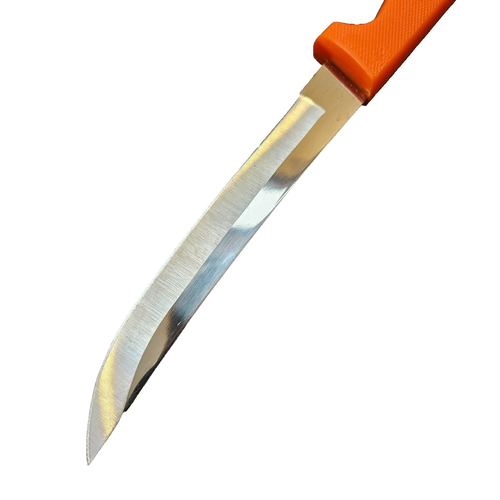 6" Orange Knife with Sheath - Made in Japan, Belt Loop, 11" Length - Picture 5 of 6
