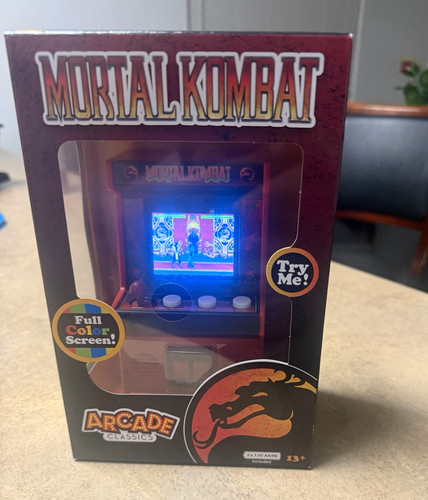 Arcade Classics Mortal Kombat Mini Arcade Machine Full Color Screen ...
