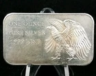 1976 .999 Fine Silver 1oz Art Bar- Bicentennial 1776-1976 WALKING EAGLE 7034