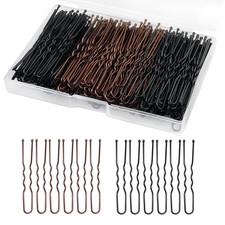 U Shaped Hair Pins, 200Pcs 2.4Inches Hair Bun Pins with Storage Box for Buns