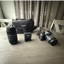Canon EOS Rebel T6 DSLR Camera Kit Bundle w/ 2 Lenses, Bag Charger