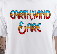 HOT NEW Earth, Wind  Fire logo white T-Shirt short sleeve All sizes XZ920