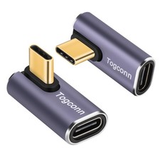 Togconn 90 Degree Right Angle USB C Adapter 2 2 Pack, C Middle 90 degree