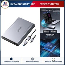 ORICO Boîtier Externe Disque Dur 2,5" USB-C 3.2 6Gbps SATA HDD/SSD Aluminium