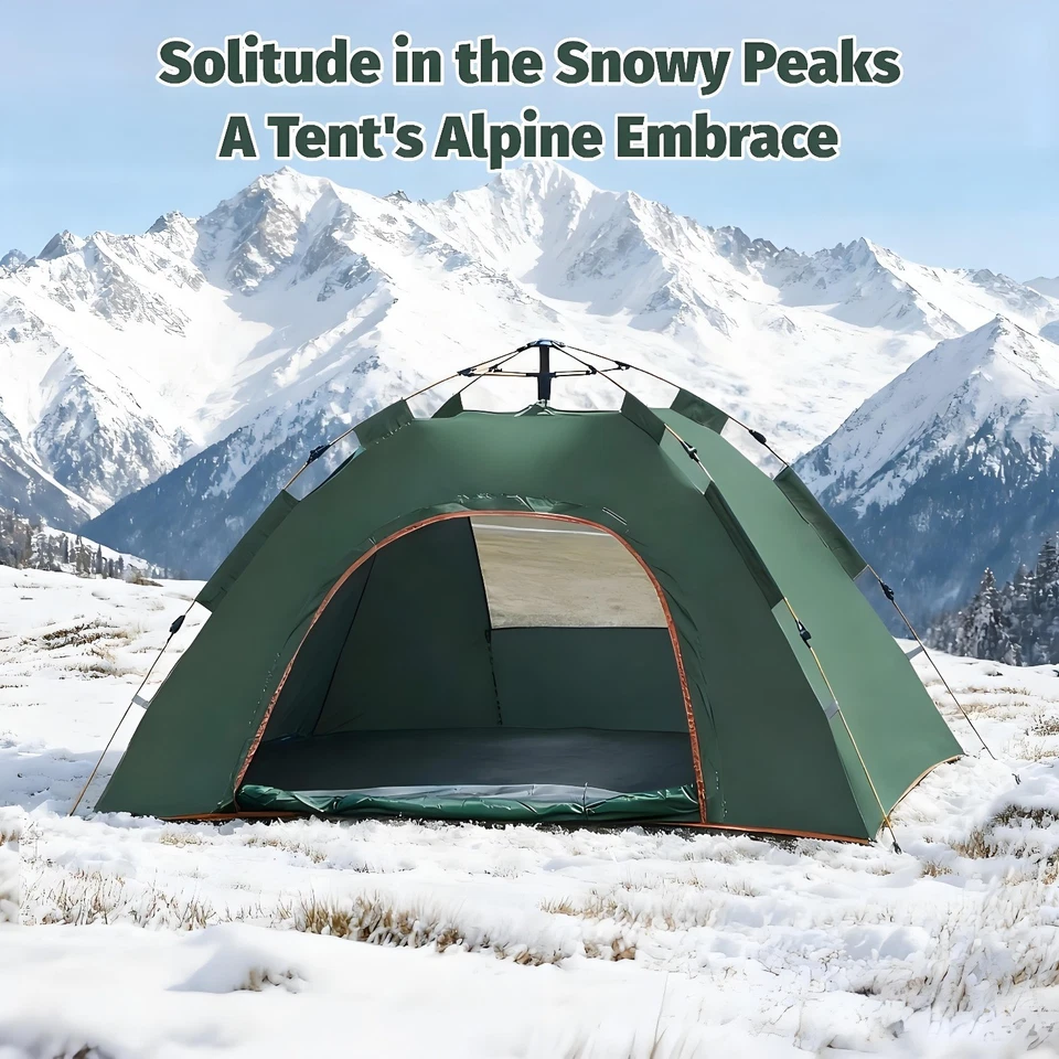 Tienda de campaña, tienda domo portátil fácil a prueba de viento para acampar senderismo y viajes Foto 4 de 4