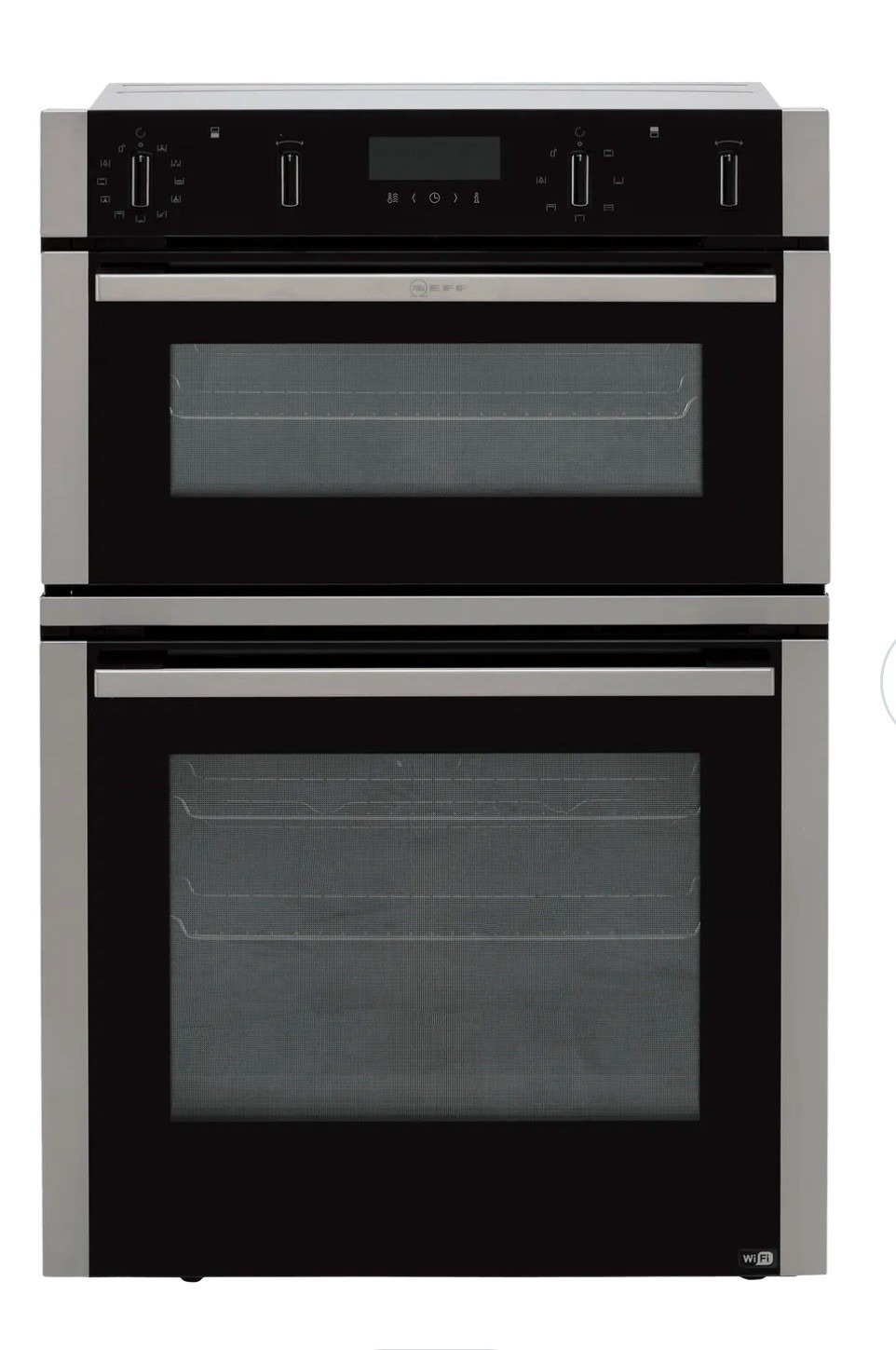 NEFF U2ACM7HH0B Built In WiFi Connected Electric Double Oven Pyrolytic Cleaning