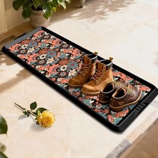 BEHERO Boot Tray Shoe Mat Decorative Patterned, Rubber Shoe Matt Tray Indoor/...