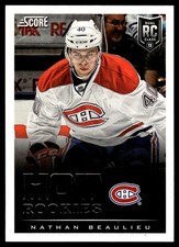 2013-14 Score Hot Rookies Nathan Beaulieu Rookie Montreal Canadiens #604