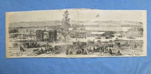 1884 Civil War Print - President Abraham Lincoln, Gettysburg Address, Dedication