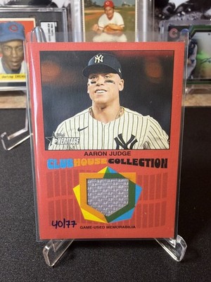 🔥2026 Topps Heritage Aaron Judge #CCR-AJ Relic Orange /77 Yankees