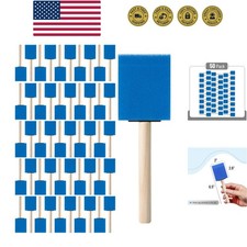 Bates- Foam Paint Brushes 2 Inch, 50 Pack, Blue 2 Inch Foam Brushes for Paint...