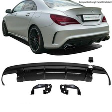 Sport Diffusor schwarz passt f&uuml;r Mercedes W117 CLA AMG Line nicht A45 ab 13-16