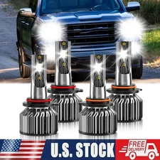 Combo LED Headlight High Low Beam Bulb 6500K For GMC Sierra 1500 1999-2005 2006