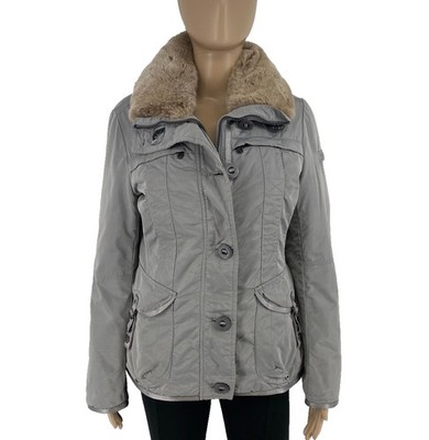 PEUTEREY Women Grey Down Jacket Coat Size 42 EU 38 UK 10 US 8