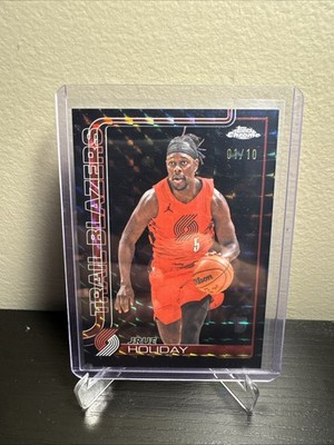 2025-26 TOPPS CHROME Black Geo REFRACTOR Jrue Holiday Portland Blazers /10
