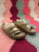 Vtg Birkenstock Granada Size 40 Womens 9 Distressed Brown Leather Sandals