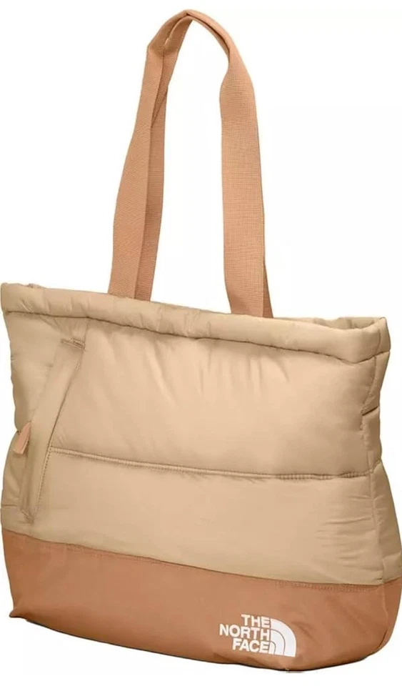 Bolso de Viaje The North Face Nuptse Tote Puffer TNF Mantequilla de Almendras/Piedra Caqui OS Foto 2 de 4