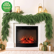 9Ft Norfolk Pine Christmas Garland Artificial Greenery for Indoor Outdoor