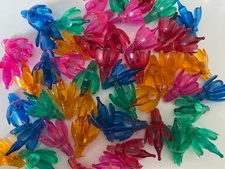 Vintage Mini Midget 50 Multicolor Flower Reflectors Replacement Bulbs Lights