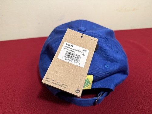 Nike Club Cap Brazil National Soccer Team Blue Strapback Hat Cap Size M/L NEW - Picture 4 of 5